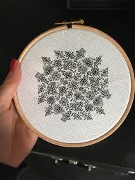 Blackwork embroidery piece : crafts